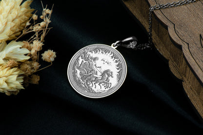 Helios Pendant: Greek Sun God Necklace