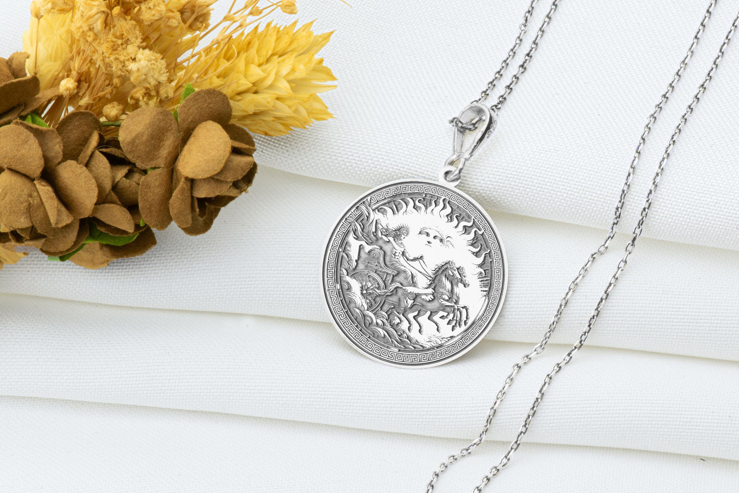 Helios Pendant: Greek Sun God Necklace