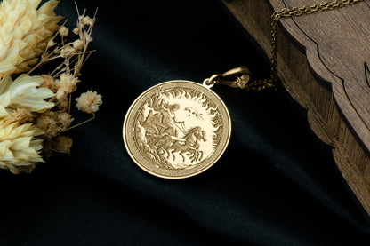 Helios Pendant: Greek Sun God Necklace