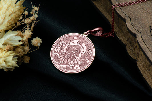 Tomoe Gozen Pendant: Samurai Woman Necklace