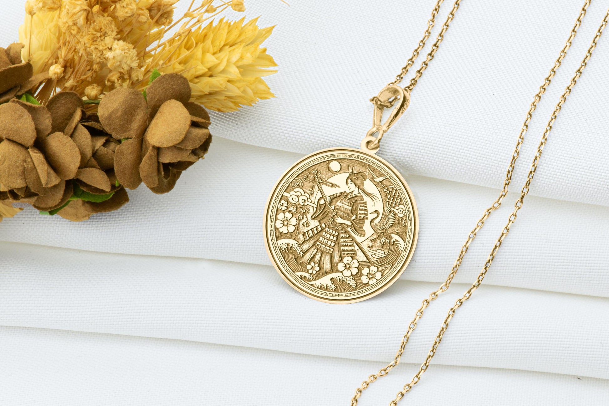 Tomoe Gozen Pendant: Samurai Woman Necklace