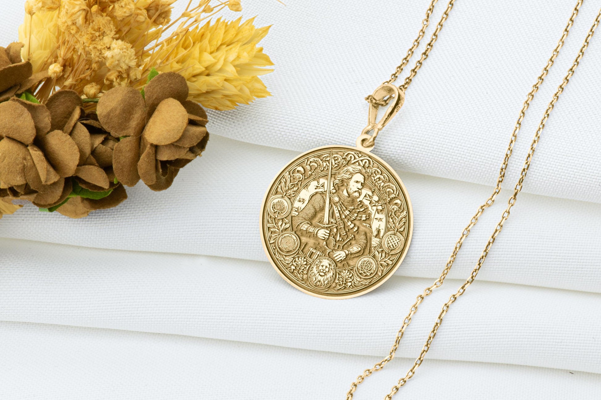 William Wallace Pendant: Braveheart Necklace, Rebel Amulet, Freedom Symbol