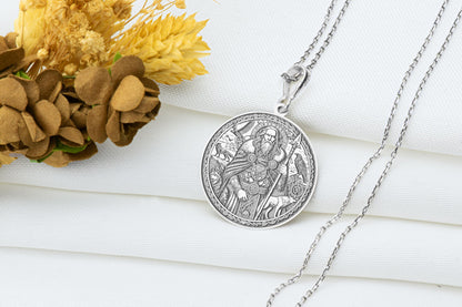 Odin Pendant: Sterling Silver Norse God Amulet - Viking Jewelry