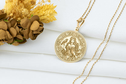 Morrigan Necklace: Celtic Goddess Raven Pendant