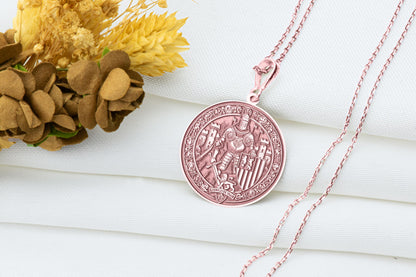 El Cid Pendant: Sterling Silver Knight Amulet - Medieval Spanish Hero