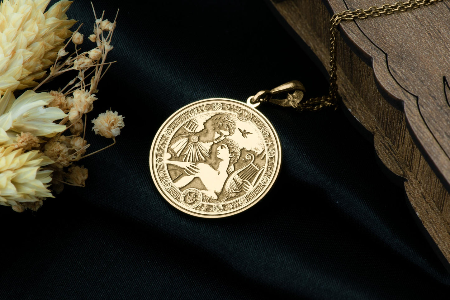 Apollo & Adonis Pendant: Queer Greek Myth Necklace