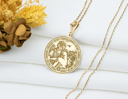 Apollo & Adonis Pendant: Queer Greek Myth Necklace