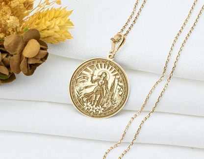 Joan of Arc Pendant: Warrior Saint Necklace, Courage Charm, Gothic Heroine Talisman