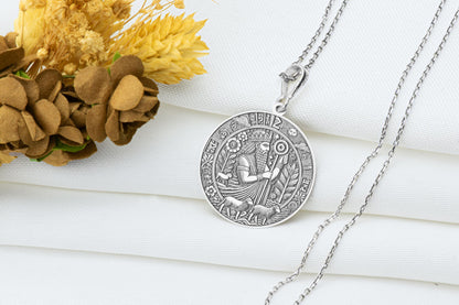 King Dumuzid Pendant: Sumerian Shepherd Necklace
