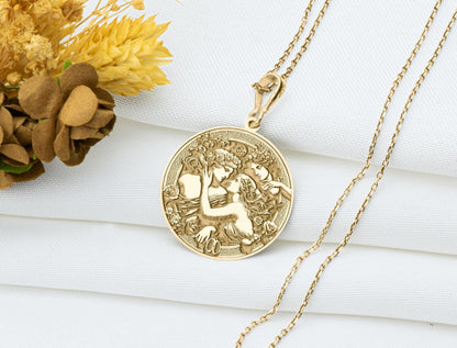 Aphrodite, Athena & Hermaphroditus Pendant: Queer Myth Necklace, Greek Trio Charm
