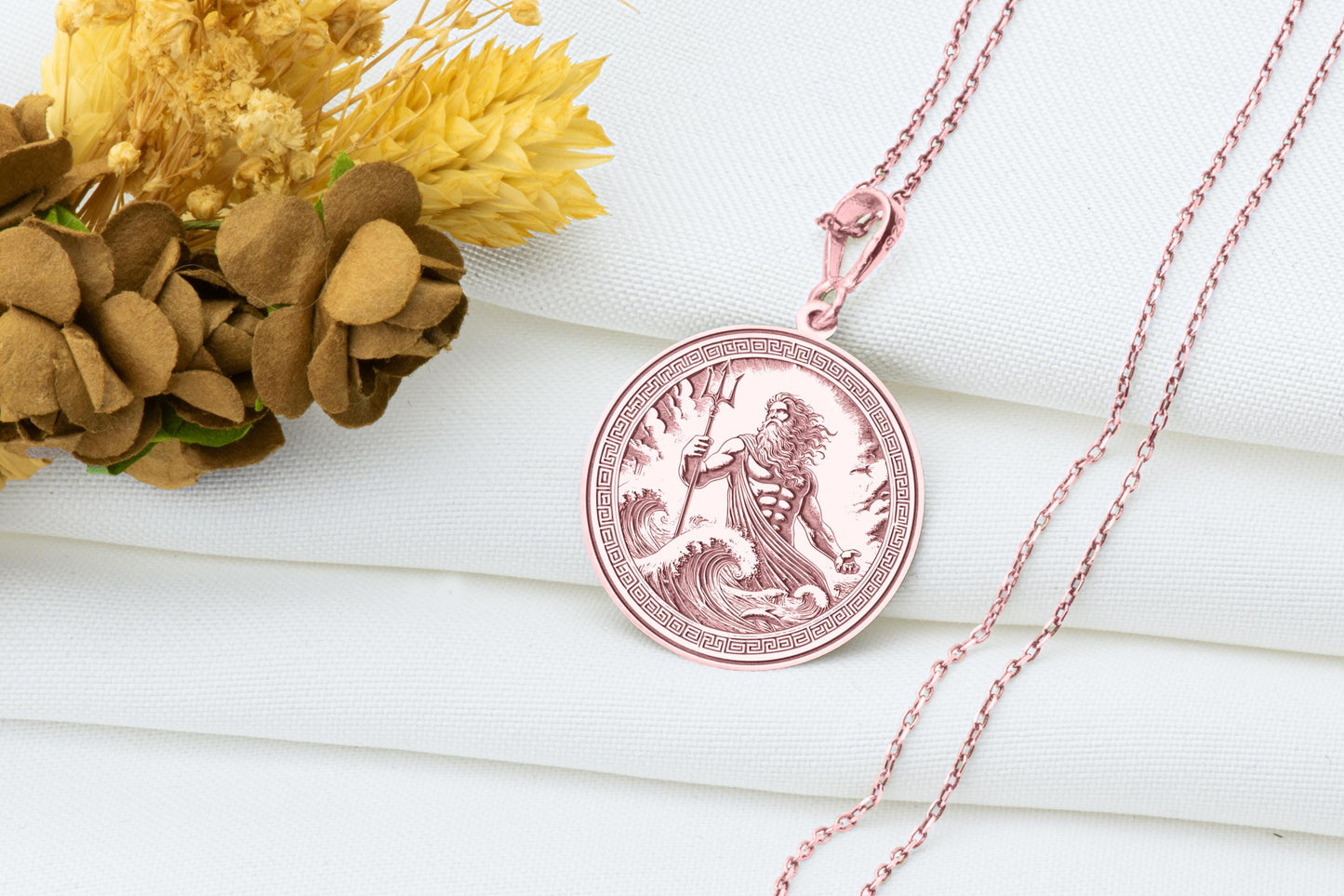 Poseidon Necklace: Greek Mythology Trident Pendant, Trident charm
