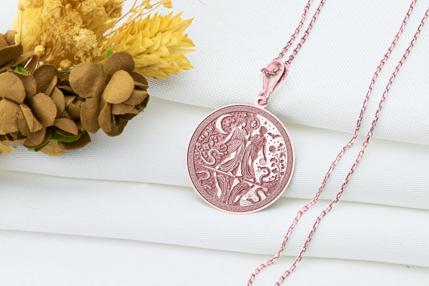 Hermaphroditus Pendant: Greek Mythology Necklace