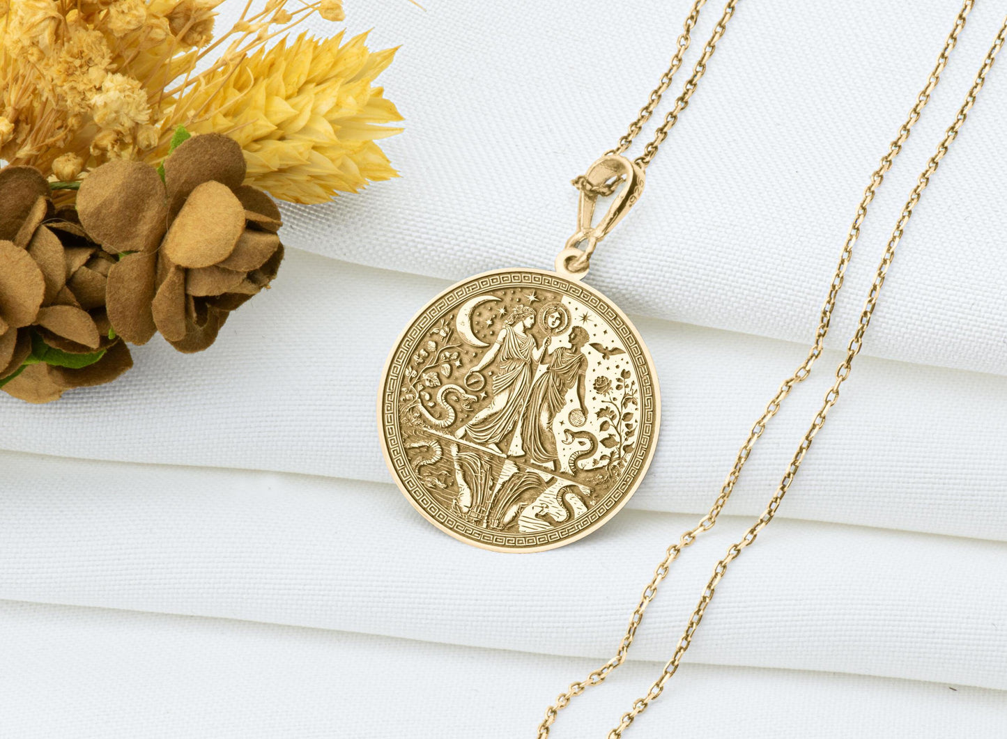 Hermaphroditus Pendant: Greek Mythology Necklace