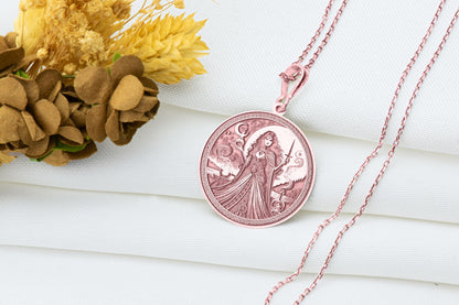Medea Pendant: Greek Sorceress Necklace, Sacred Witchcraft Charm