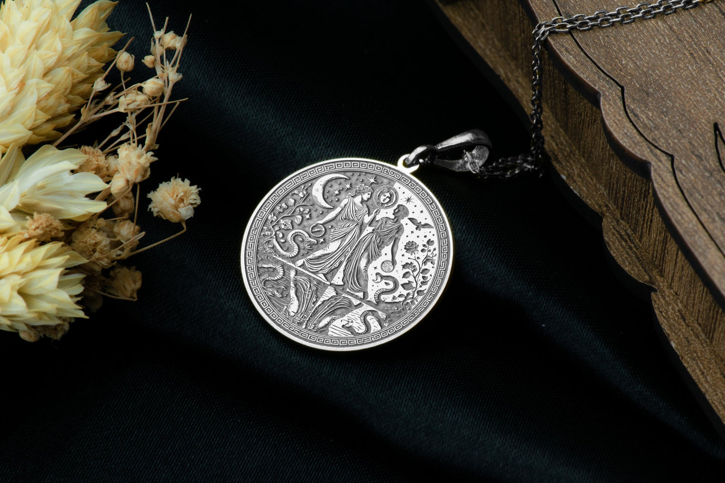 Hermaphroditus Pendant: Greek Mythology Necklace