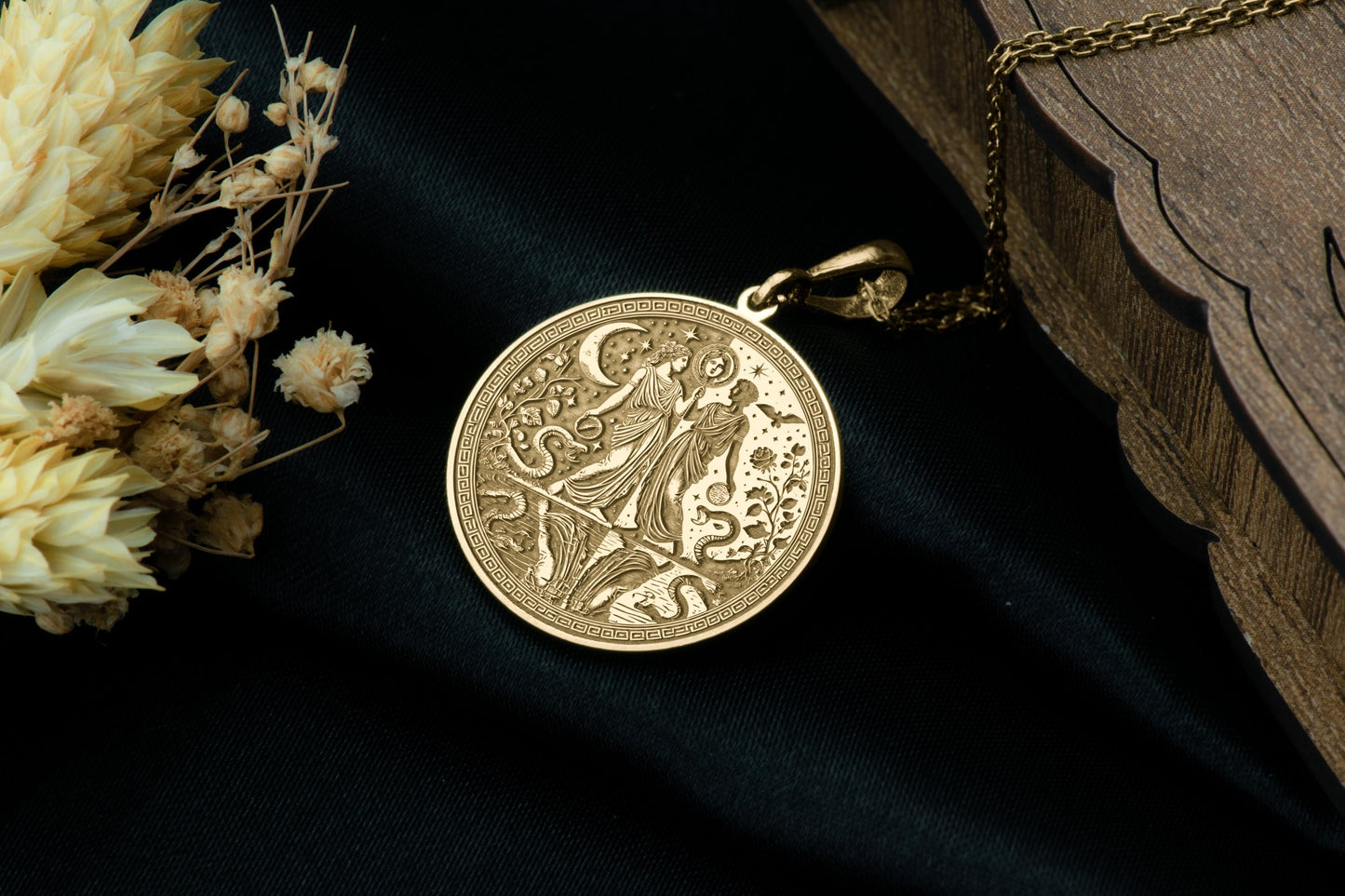 Hermaphroditus Pendant: Greek Mythology Necklace