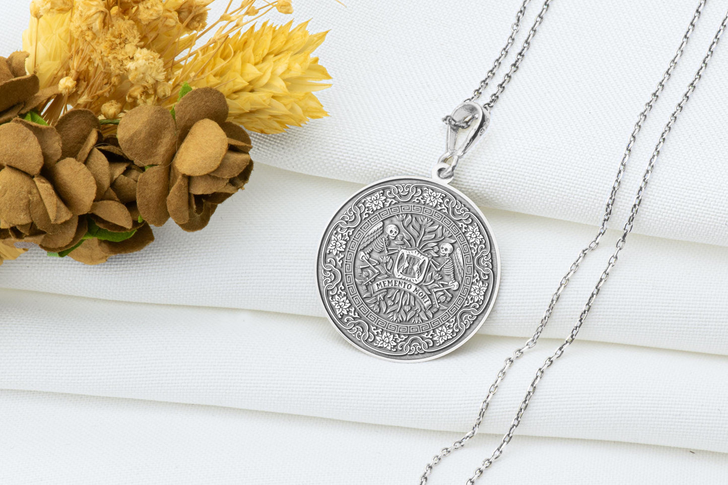 Memento Mori Pendant: Latin Philosophy Necklace