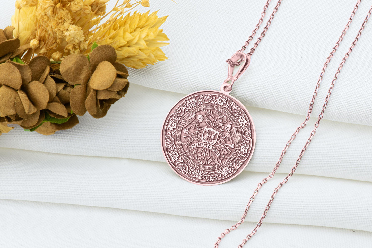 Memento Mori Pendant: Latin Philosophy Necklace