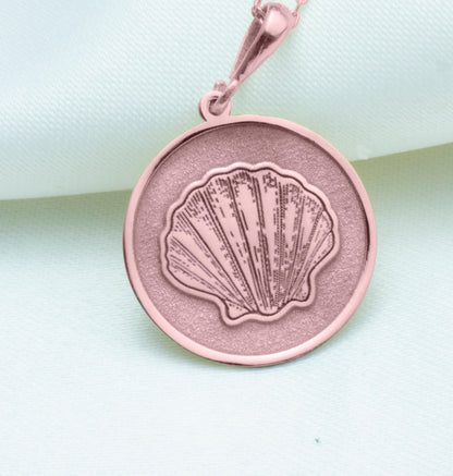 Shell Amulet Necklace: Sterling Silver Aphrodite Pendant, Ocean Jewelry