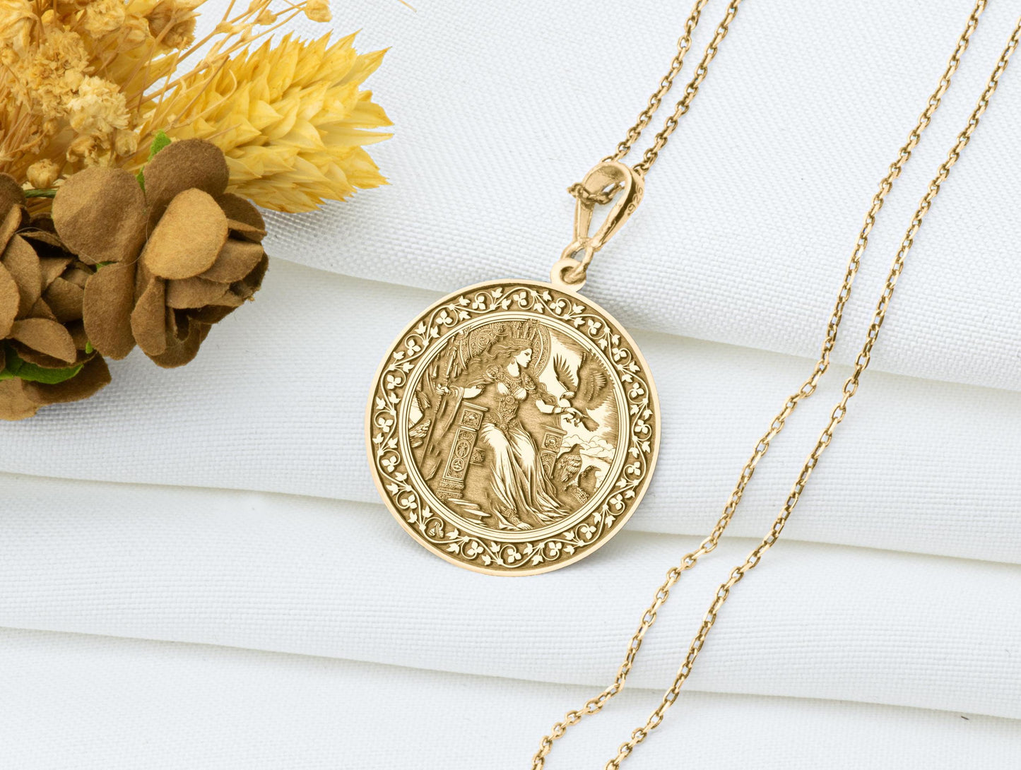 Morrigan Pendant: Celtic War Goddess Necklace, Sacred Crow Charm, Ancient Fate Talisman