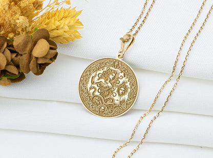 Medusa Coin Pendant: Gorgon, Perseus Head, Feminist Jewelry