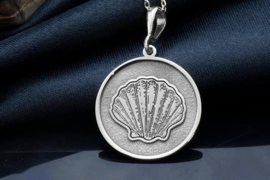 Shell Amulet Necklace: Sterling Silver Aphrodite Pendant, Ocean Jewelry