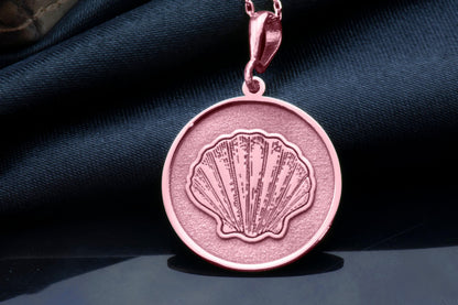 Shell Amulet Necklace: Sterling Silver Aphrodite Pendant, Ocean Jewelry
