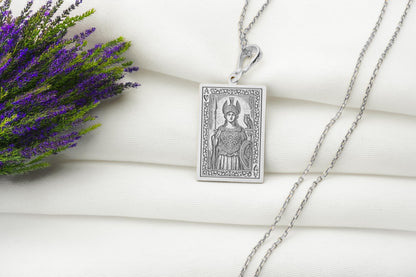 Athen Pendant: Ace of Hearts Necklace, Poker Card Amulet