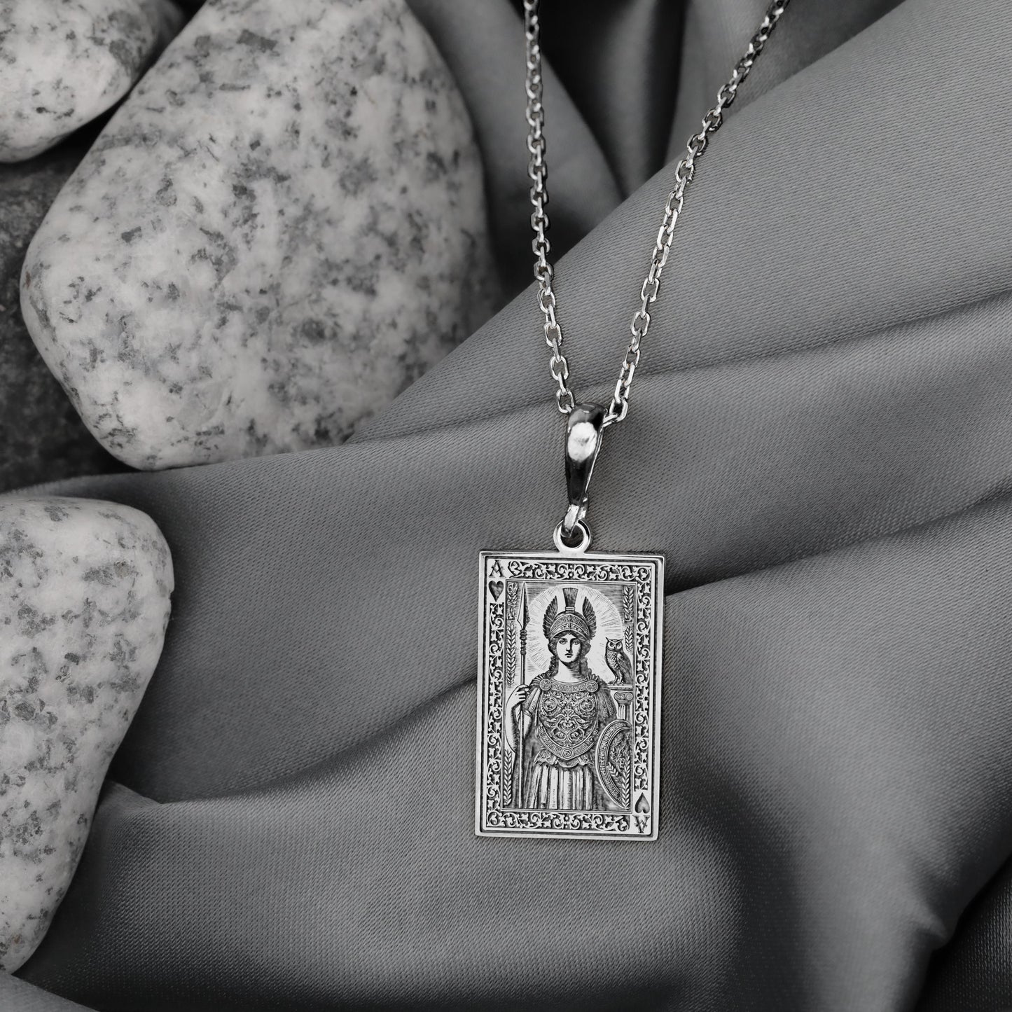 Athen Pendant: Ace of Hearts Necklace, Poker Card Amulet