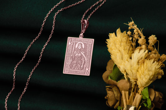 Queen of Diamonds Necklace: Tomyris Pendant, Warrior Queen Charm