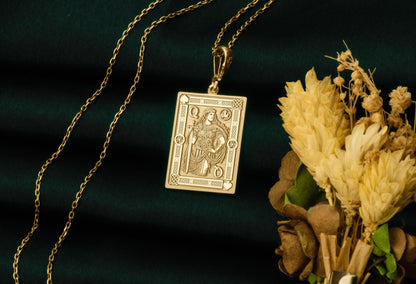 Boudica Queen of Spades Necklace: Celtic Warrior Poker Card Pendant