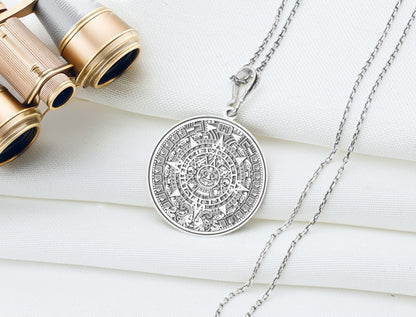 Aztec Sun Stone Pendant: Tonatiuh Necklace