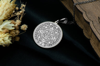 Aztec Sun Stone Pendant: Tonatiuh Necklace