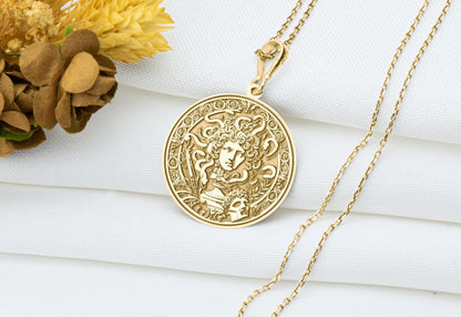 Medusa Head Pendant: Greek Mythology Necklace