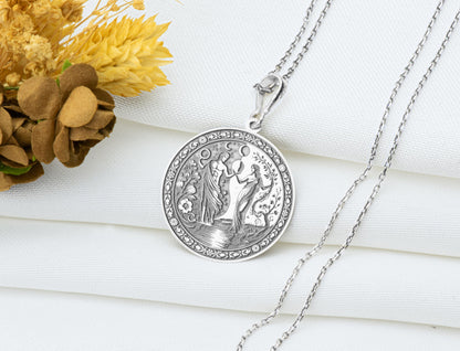 Hermaphroditus Pendant: Intersex Myth Necklace, Duality Charm