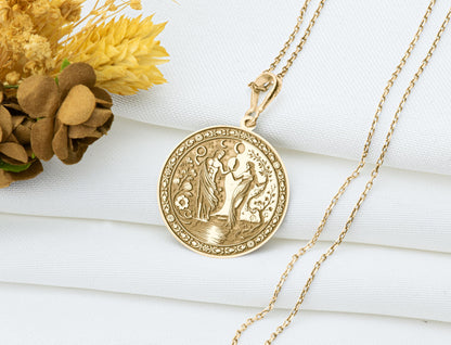 Hermaphroditus Pendant: Intersex Myth Necklace, Duality Charm