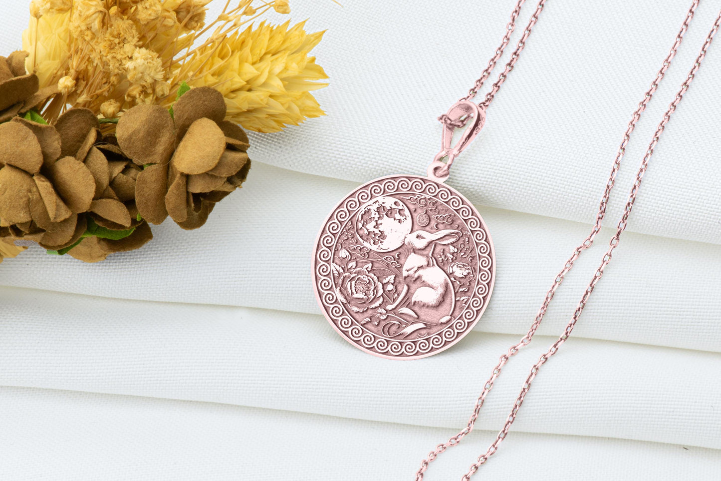 Tu'er Nainai Pendant: Rabbit Goddess Necklace