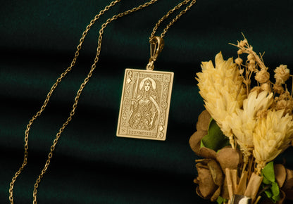 Queen of Diamonds Necklace: Tomyris Pendant, Warrior Queen Charm