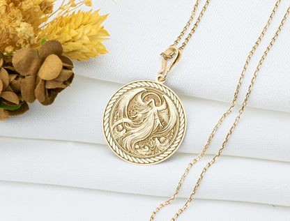 Nyx Pendant: Greek Goddess of Night Necklace, Shadow Amulet, Night Spirit Charm, Primordial Talisman