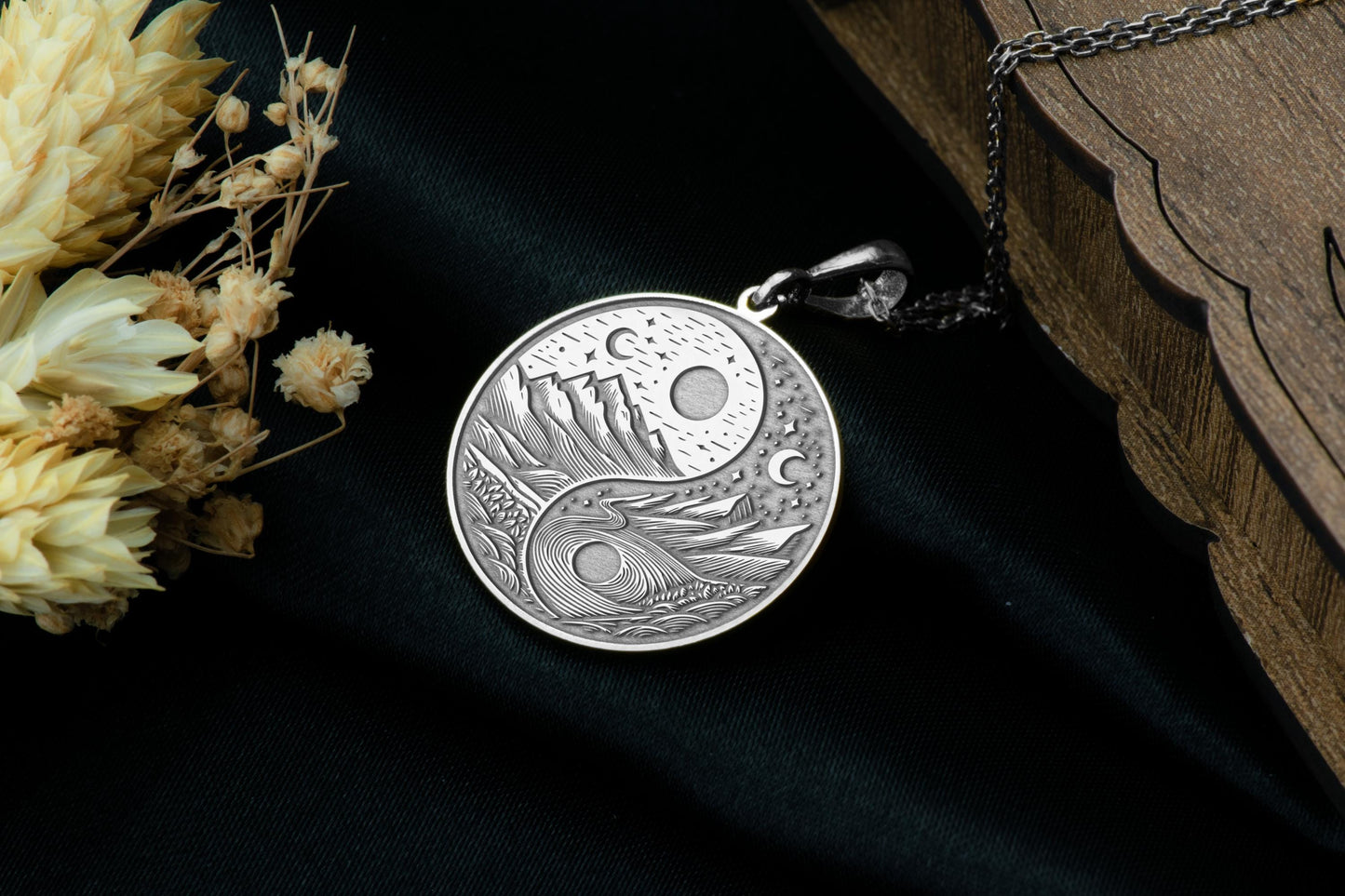 Yin Yang Pendant: Nature Necklace, Harmony Amulet, Zen Talisman, Balance Charm