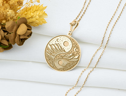 Yin Yang Pendant: Nature Necklace, Harmony Amulet, Zen Talisman, Balance Charm