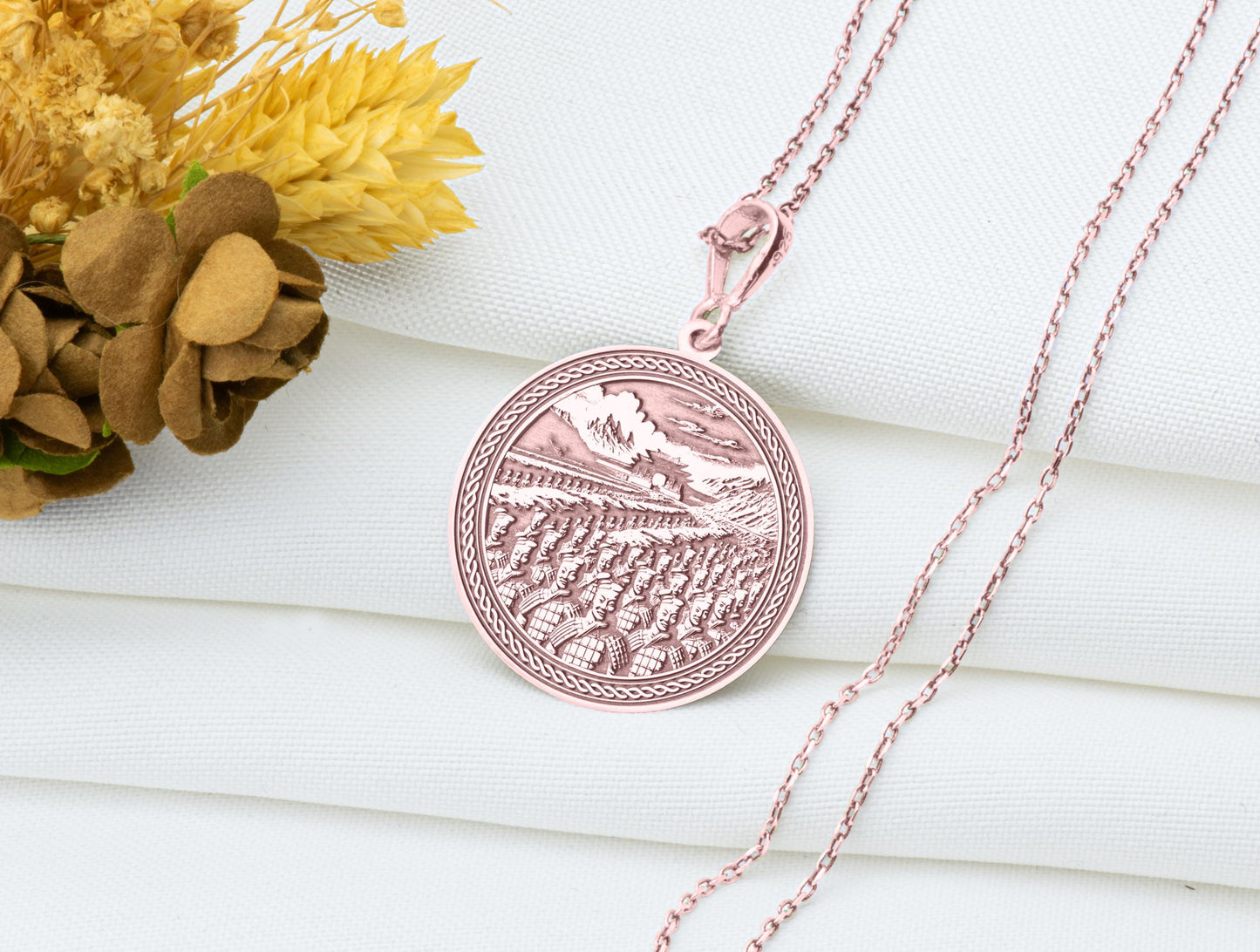 Terracotta Army Pendant: Ancient Warrior Amulet, Historical Jewelry