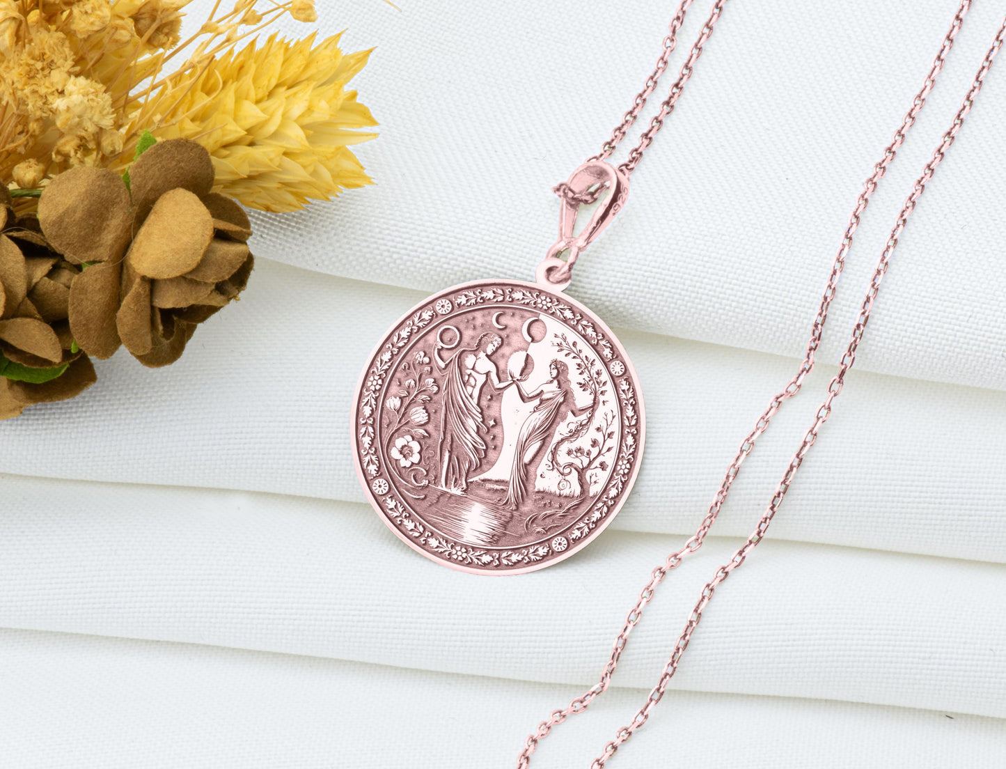 Hermaphroditus Pendant: Intersex Myth Necklace, Duality Charm