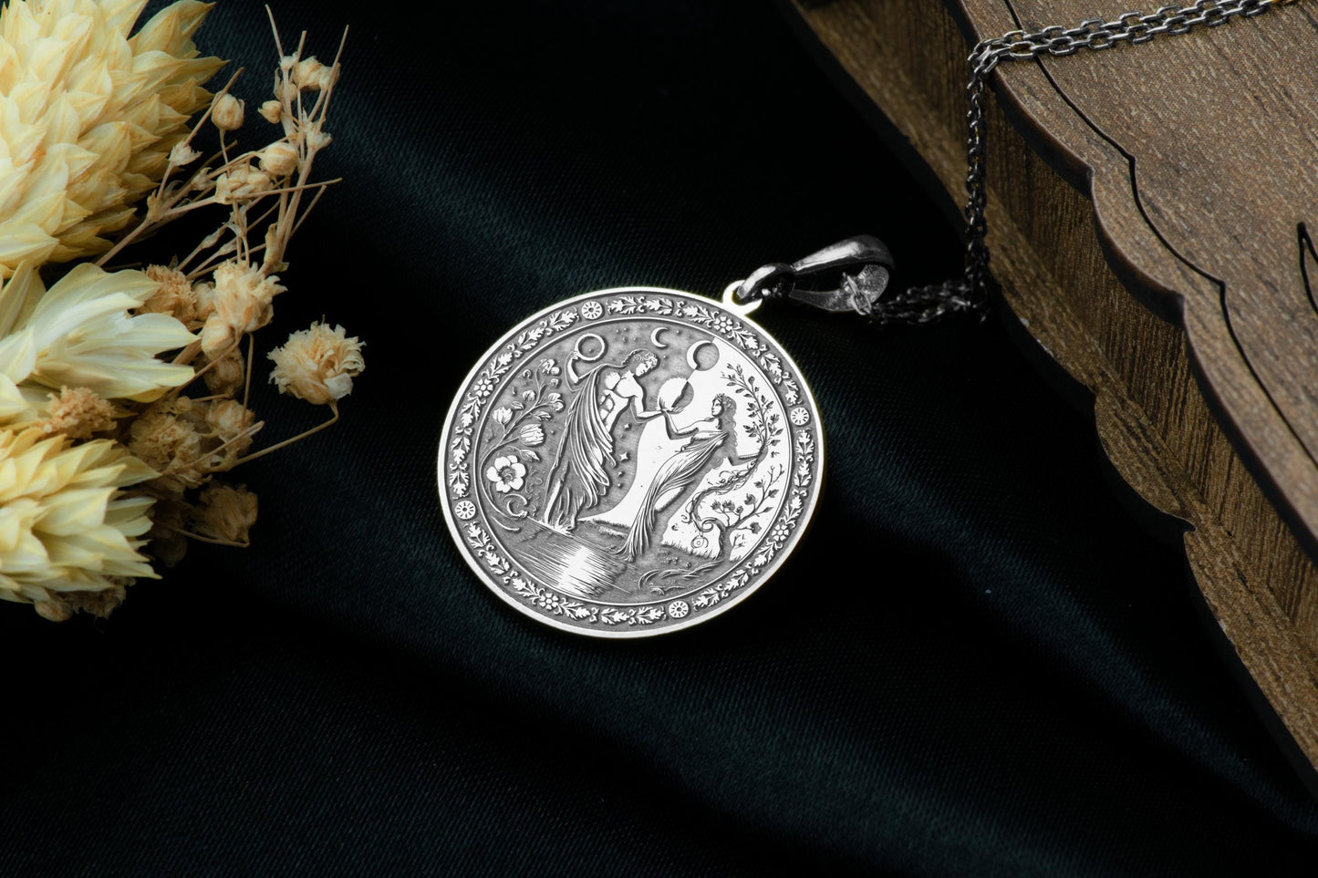 Hermaphroditus Pendant: Intersex Myth Necklace, Duality Charm