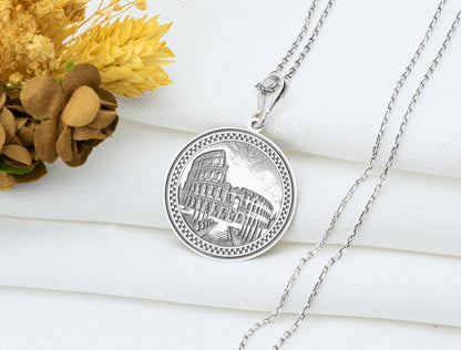 Colosseum Pendant: Roman Empire Necklace