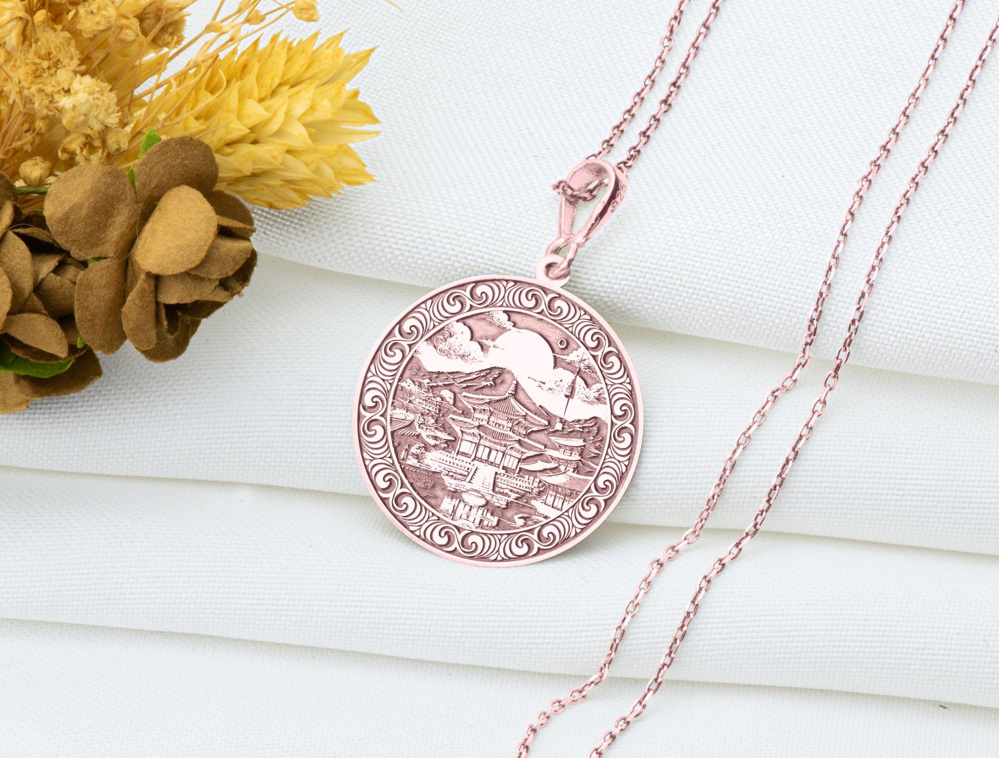 Joseon Era Seoul Pendant: Korean Heritage Necklace, East Asian Charm
