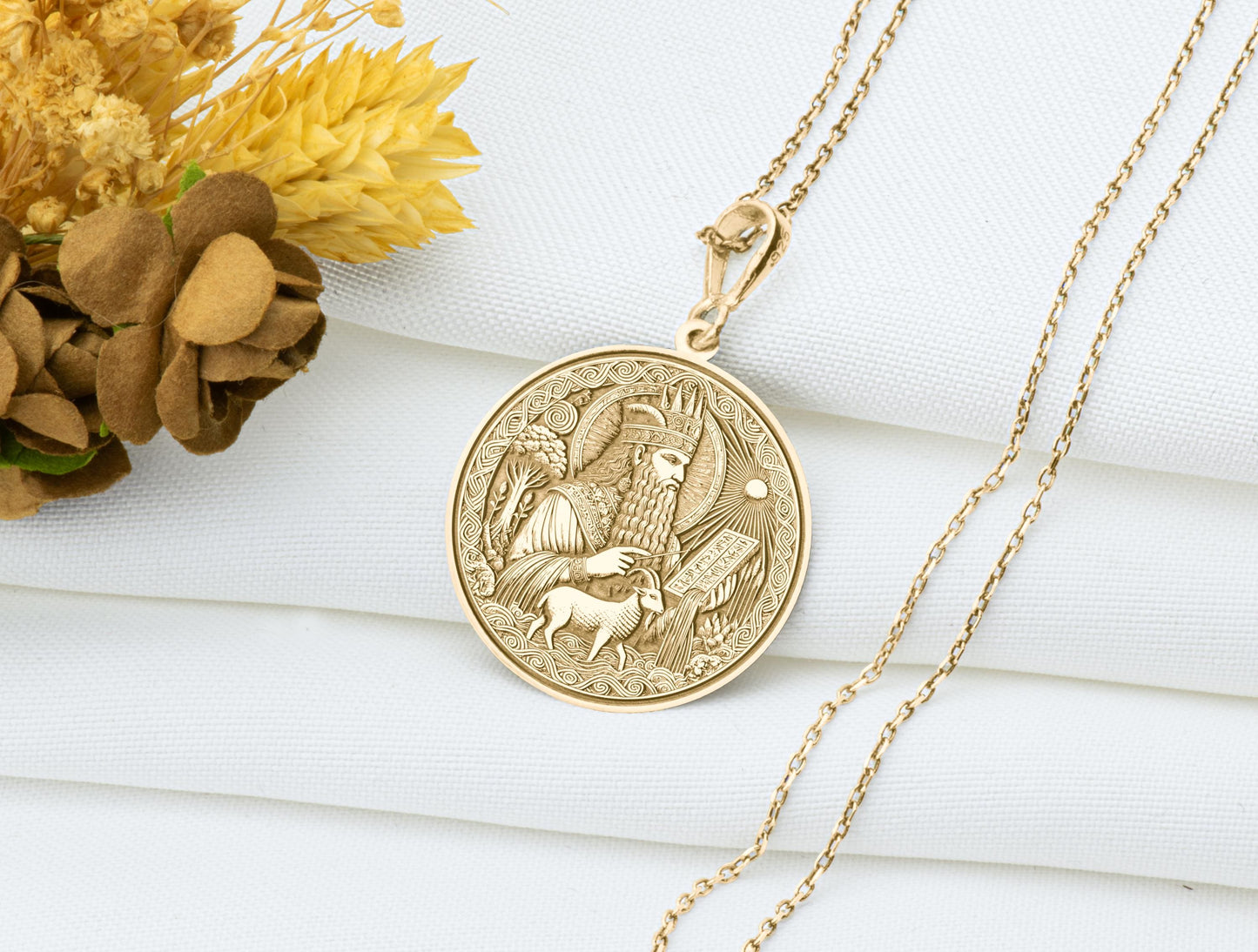 Enki Pendant: Sumerian God of Wisdom Necklace