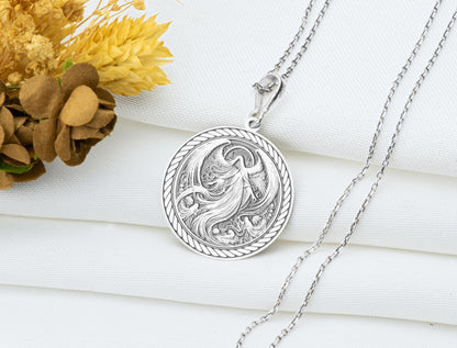 Nyx Pendant: Greek Goddess of Night Necklace, Shadow Amulet, Night Spirit Charm, Primordial Talisman