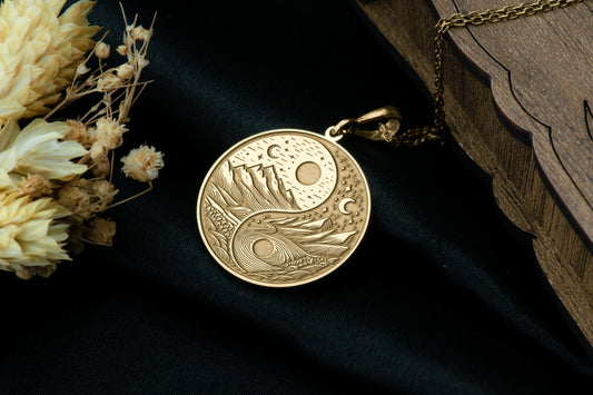 Yin Yang Pendant: Nature Necklace, Harmony Amulet, Zen Talisman, Balance Charm