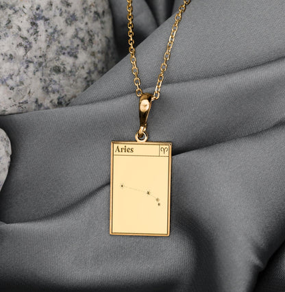 Aries Zodiac Necklace: Fire Sign Astrology Pendant